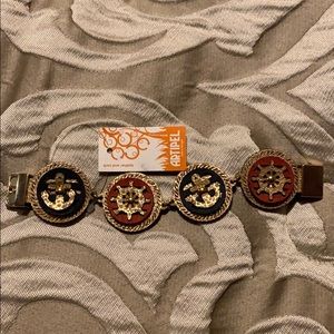 Genuine leather and  Cork Bracelet